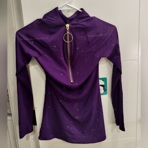 Women’s Long Sleeve Top – Purple with Zipper